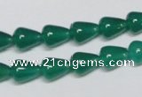 CAG956 15.5 inches 8*10mm teardrpop green agate gemstone beads