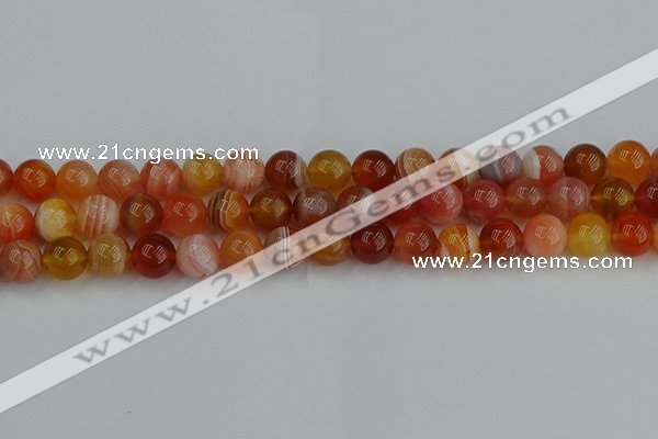 CAG9563 15.5 inches 10mm round red botswana agate gemstone beads