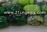 CAG9568 15.5 inches 13*18mm drum dragon veins agate beads