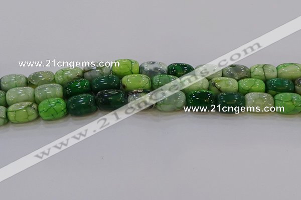 CAG9568 15.5 inches 13*18mm drum dragon veins agate beads