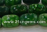 CAG9569 15.5 inches 13*18mm drum dragon veins agate beads