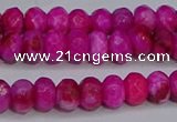 CAG9574 15.5 inches 4*6mm faceted rondelle crazy lace agate beads