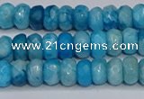 CAG9577 15.5 inches 4*6mm faceted rondelle crazy lace agate beads