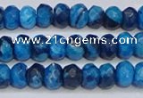 CAG9578 15.5 inches 4*6mm faceted rondelle crazy lace agate beads