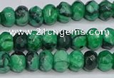 CAG9580 15.5 inches 4*6mm faceted rondelle crazy lace agate beads