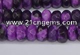 CAG9588 15.5 inches 5*8mm faceted rondelle crazy lace agate beads