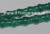 CAG959 15.5 inches 9*11mm vase-shaped green agate gemstone beads