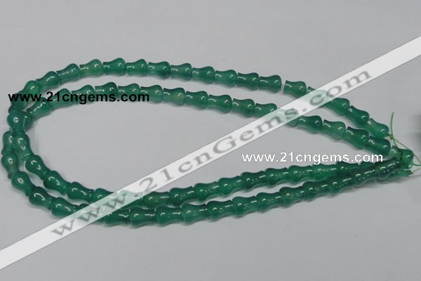 CAG959 15.5 inches 9*11mm vase-shaped green agate gemstone beads