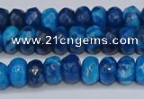 CAG9593 15.5 inches 5*8mm faceted rondelle crazy lace agate beads