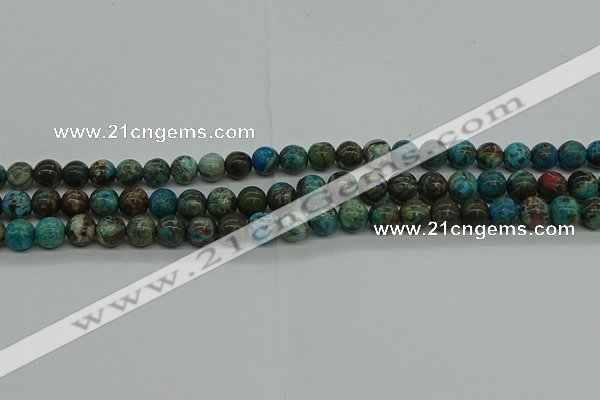 CAG9600 15.5 inches 6mm round ocean agate gemstone beads wholesale