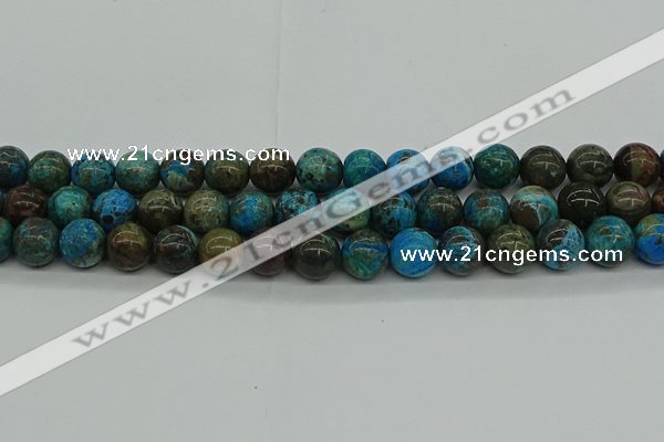 CAG9603 15.5 inches 12mm round ocean agate gemstone beads wholesale