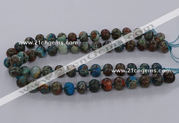 CAG9607 15.5 inches 12*16mm rondelle ocean agate gemstone beads