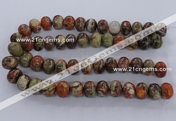 CAG9608 15.5 inches 15*20mm rondelle ocean agate gemstone beads