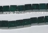 CAG961 15.5 inches 8*8mm cube green agate gemstone beads wholesale