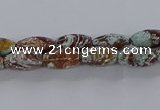 CAG9610 15.5 inches 6*12mm rice ocean agate gemstone beads