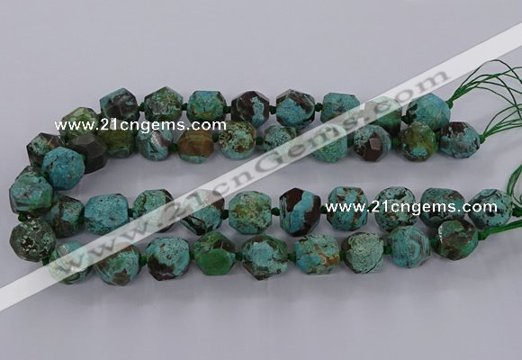 CAG9613 15.5 inches 14*16mm - 15*18mm faceted nuggets ocean agate beads