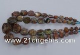 CAG9616 15.5 inches 8*10mm - 20*30mm faceted nuggets ocean agate beads