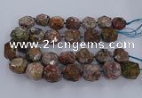 CAG9617 15.5 inches 15*25mm - 18*28mm faceted nuggets ocean agate beads