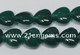 CAG962 15.5 inches 12*12mm heart green agate gemstone beads wholesale