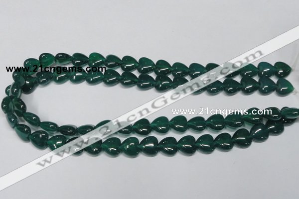 CAG962 15.5 inches 12*12mm heart green agate gemstone beads wholesale