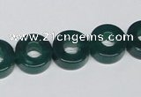 CAG964 15.5 inches 13mm donut green agate gemstone beads wholesale