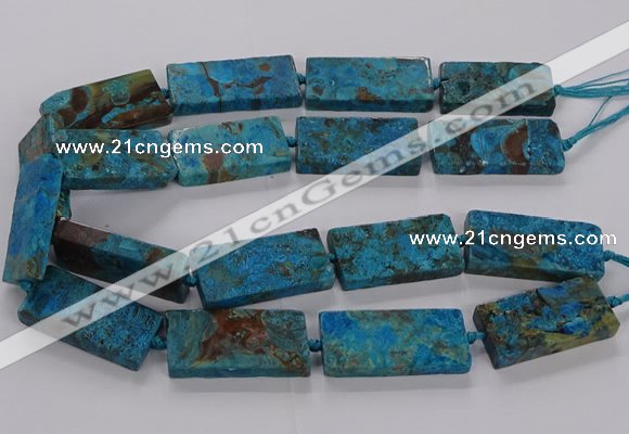 CAG9652 15.5 inches 20*40mm - 20*45mm rectangle ocean agate beads
