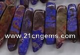 CAG9655 Top drilled 7*20mm - 9*40mm sticks ocean agate beads