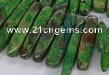 CAG9656 Top drilled 7*20mm - 9*40mm sticks ocean agate beads