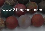 CAG9669 15.5 inches 12mm round matte ocean agate beads wholesale