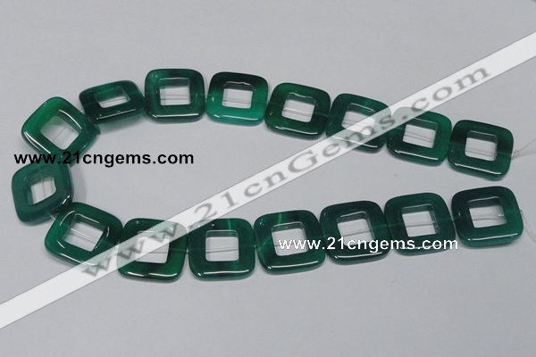 CAG968 15.5 inches 25*25mm square green agate gemstone beads wholesale