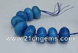 CAG9684 7.5 inches 20*35mm rondelle agate gemstone beads