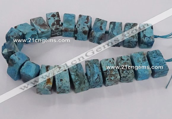 CAG9699 15.5 inches 15*28mm - 17*30mm cuboid ocean agate beads