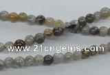 CAG970 15.5 inches 4mm round bamboo leaf agate gemstone beads