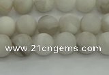 CAG9701 15.5 inches 6mm round matte grey agate beads wholesale