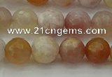 CAG9720 15.5 inches 8mm faceted round colorful agate beads wholesale