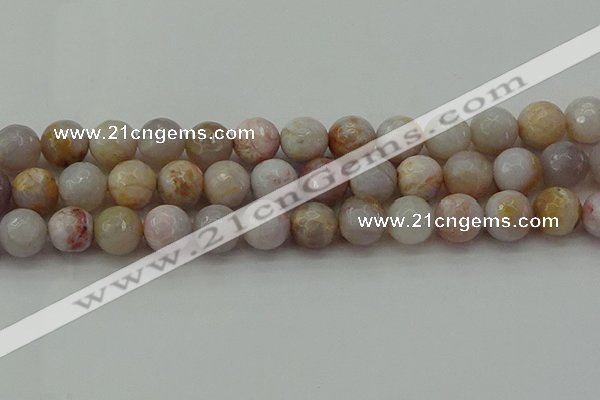 CAG9722 15.5 inches 12mm faceted round colorful agate beads wholesale