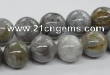 CAG974 15.5 inches 12mm round bamboo leaf agate gemstone beads