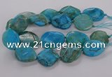 CAG9757 15.5 inches 30*35mm - 35*45mm faceted freeform agate beads