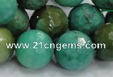 CAG976 15.5 inches 20mm faceted round green grass agate gemstone beads