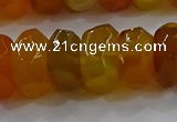 CAG9762 15.5 inches 8*16mm faceted rondelle agate gemstone beads