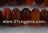 CAG9766 15.5 inches 8*16mm faceted rondelle agate gemstone beads