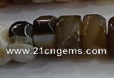 CAG9776 15.5 inches 8*16mm faceted rondelle agate gemstone beads