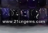 CAG9778 15.5 inches 8*16mm faceted rondelle agate gemstone beads