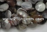 CAG978 15.5 inches 16mm faceted coin botswana agate beads wholesale