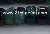 CAG9784 15.5 inches 8*16mm faceted rondelle agate gemstone beads
