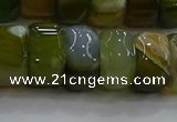 CAG9786 15.5 inches 8*16mm faceted rondelle agate gemstone beads