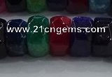 CAG9788 15.5 inches 8*16mm faceted rondelle agate gemstone beads