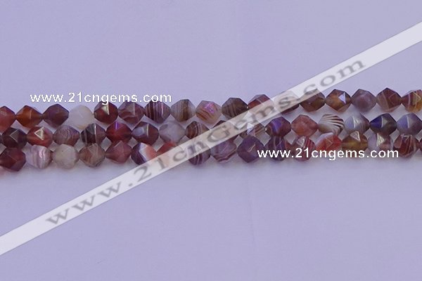 CAG9792 15.5 inches 8mm faceted nuggets botswana agate beads