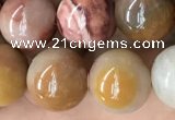 CAG9808 15.5 inches 12mm round wood agate beads wholesale