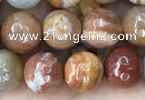 CAG9812 15.5 inches 8mm faceted round wood agate beads